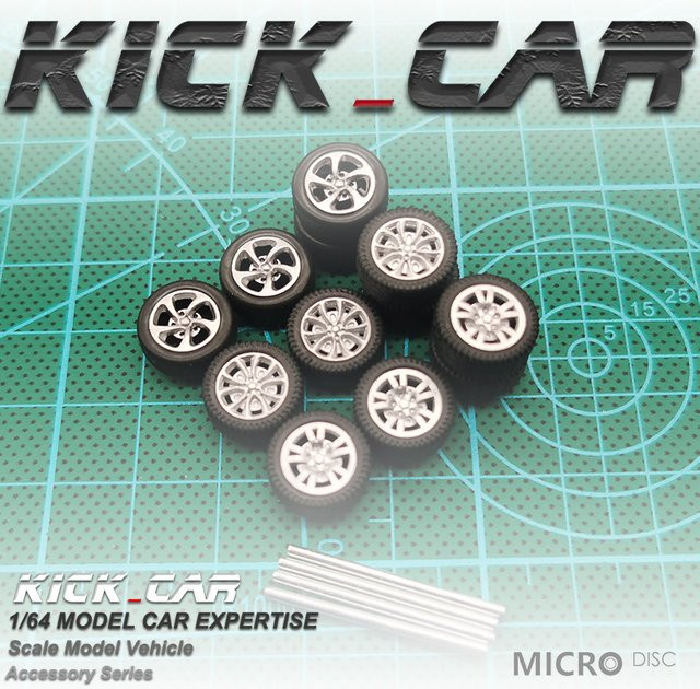 Tomica Räder für Modellautos, 1:64, mit Gummireifen, Zubehör - Bild 1
