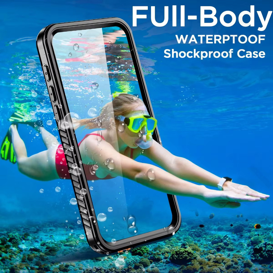 Huikai Wasserdichte iPhone Hülle IP68 aus Aluminium für iPhone 17 bis 11 Pro Max und XR Plus in Schwarz oder Silber - Bild 5