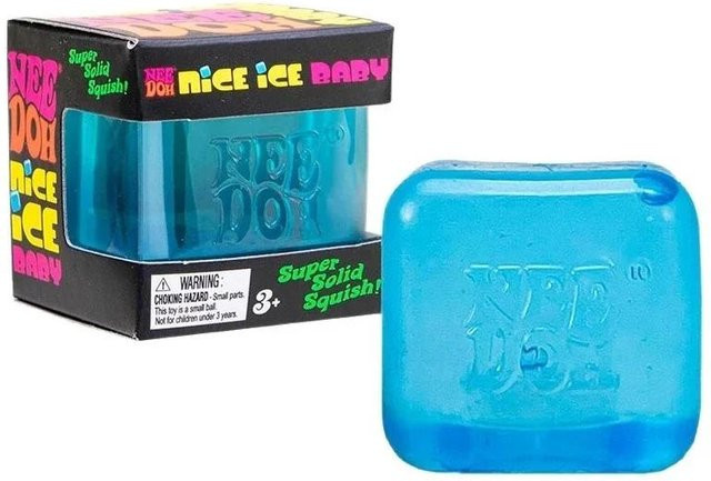 Needoh Nice Cube Sensorisches Spielzeug, Stressabbau-Blockpuzzle, licht grau - Bild 1