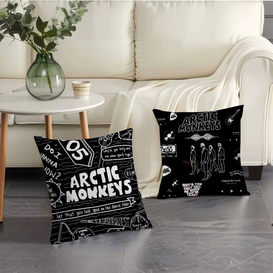 A-Arctic Rock Monkeys Band Kissenbezug in Schwarz, quadratisch, Breite: 30 cm, Höhe: 30 cm - Bild 3