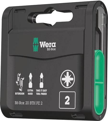 Wera Bit-Set 20 Stück PZ 2 Schraubenziehereinsatz in Schwarz - Bild 1