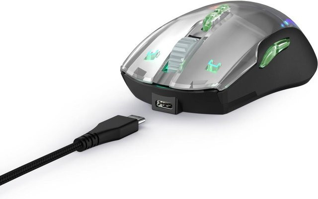 uRage Gaming-Maus Reaper 515 Illuminated in Schwarz mit mechanischen Schaltern und USB-C Anschluss - Bild 1