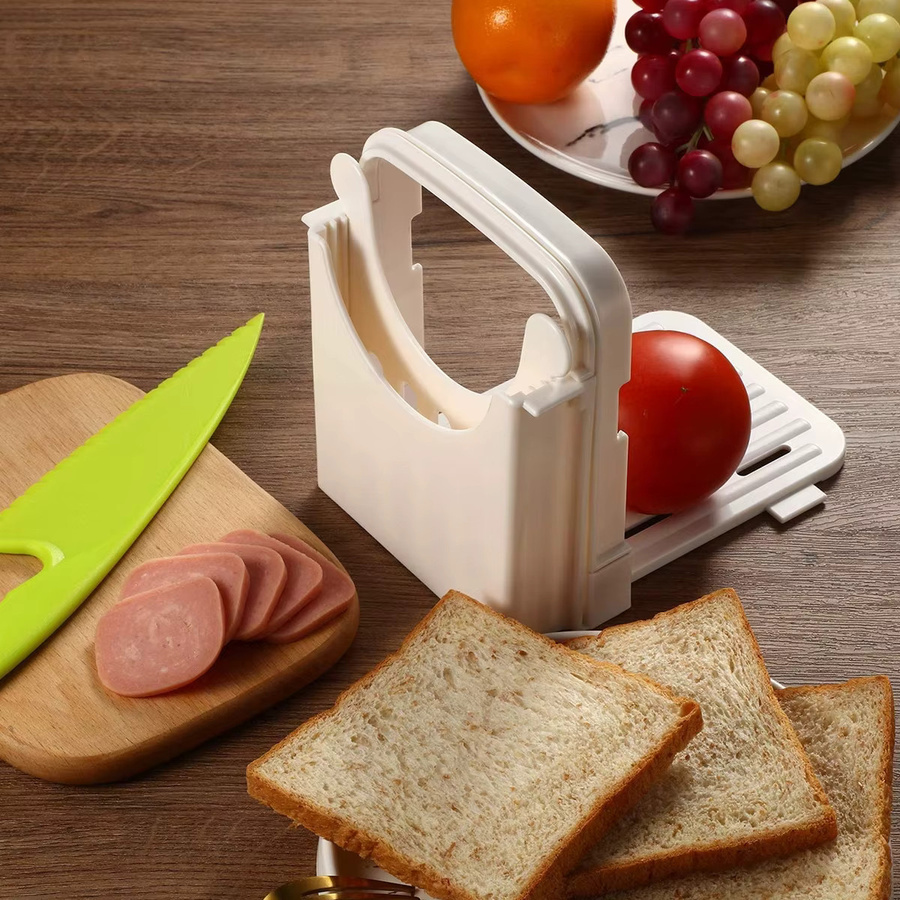 Willstar Faltbarer Brotschneider in Weiß, verstellbarer Toastschneider aus Kunststoff, Rechteckig, Breite: 17,5 cm, Tiefe: 14,0 cm - Bild 3