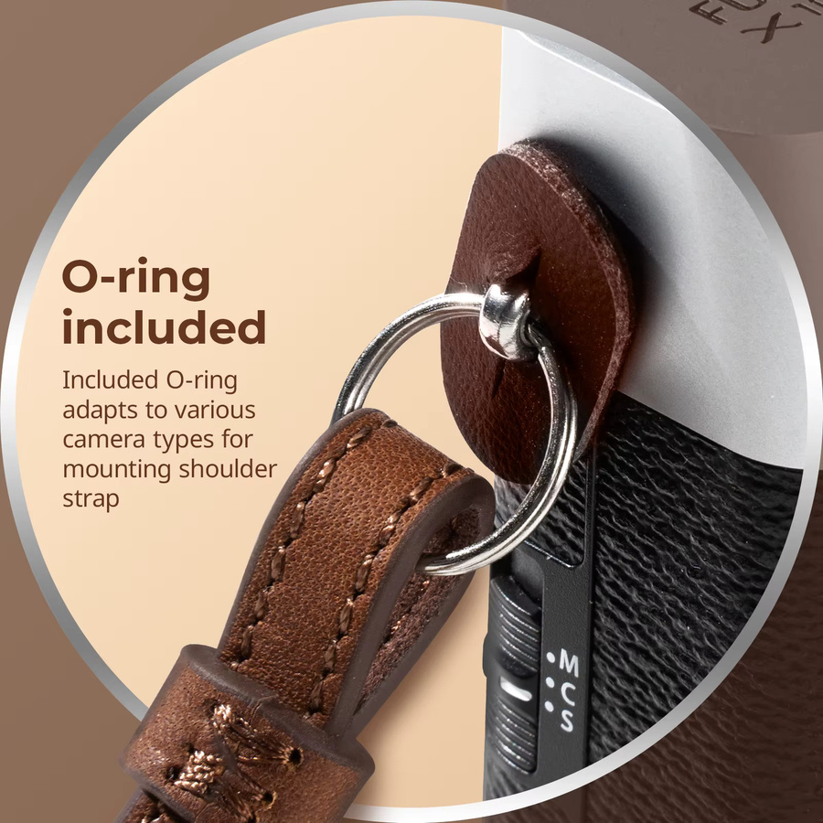 SmallRig Universal-Schultergurt aus Leder in Braun, verstellbar von 100 bis 110 cm, Belastung bis 10 kg - Bild 5