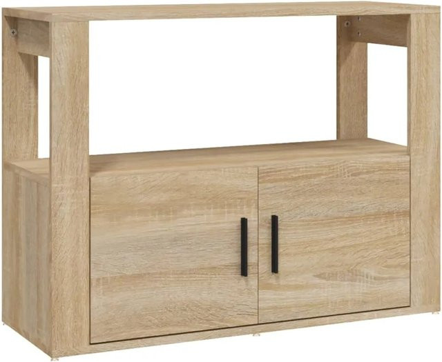 vidaXL Sideboard Sonoma-Eiche in Braun aus Holzwerkstoff, B/T/H: 80 x 30 x 60 cm - Bild 1