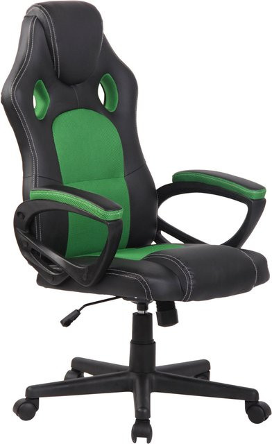 TPFLiving Racing Bürostuhl First Gaming Chair in Grün/Schwarz mit Armlehnen und Höhenverstellung, B/T/H: 66 x 62 x 120 cm - Bild 1