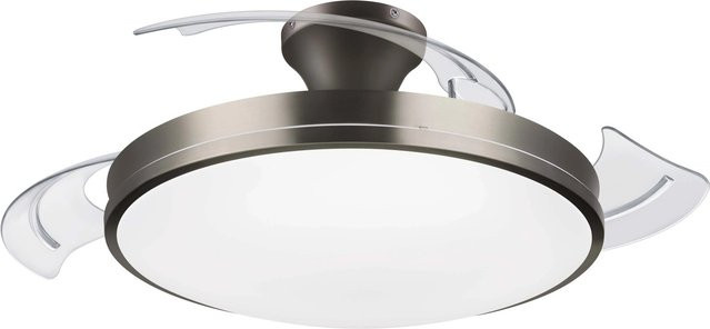 Philips Atlas LED DC-Deckenleuchte mit Ventilator in Nickel, Durchmesser: 106 cm, Höhe: 41,8 cm - Bild 1