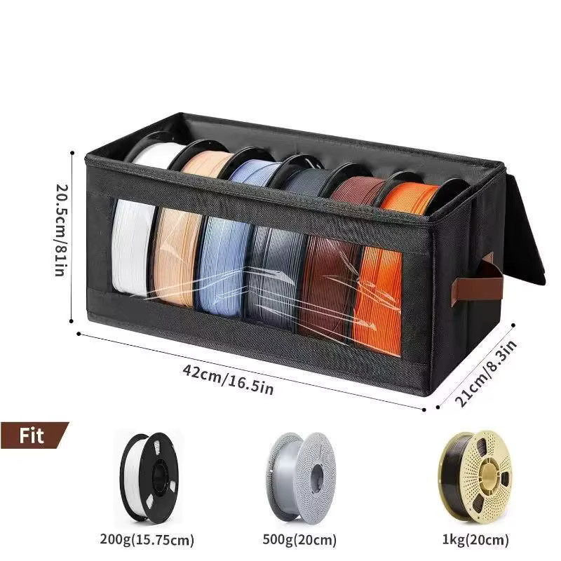 KOQZM Filament-Aufbewahrungsbox aus Stoff in Schwarz für 3D-Drucker-Zubehör - Bild 6