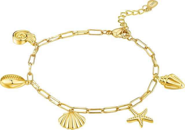 PANPOKI Armband, 925 Silber, Gold, Muschel Seestern, Damen - Bild 1