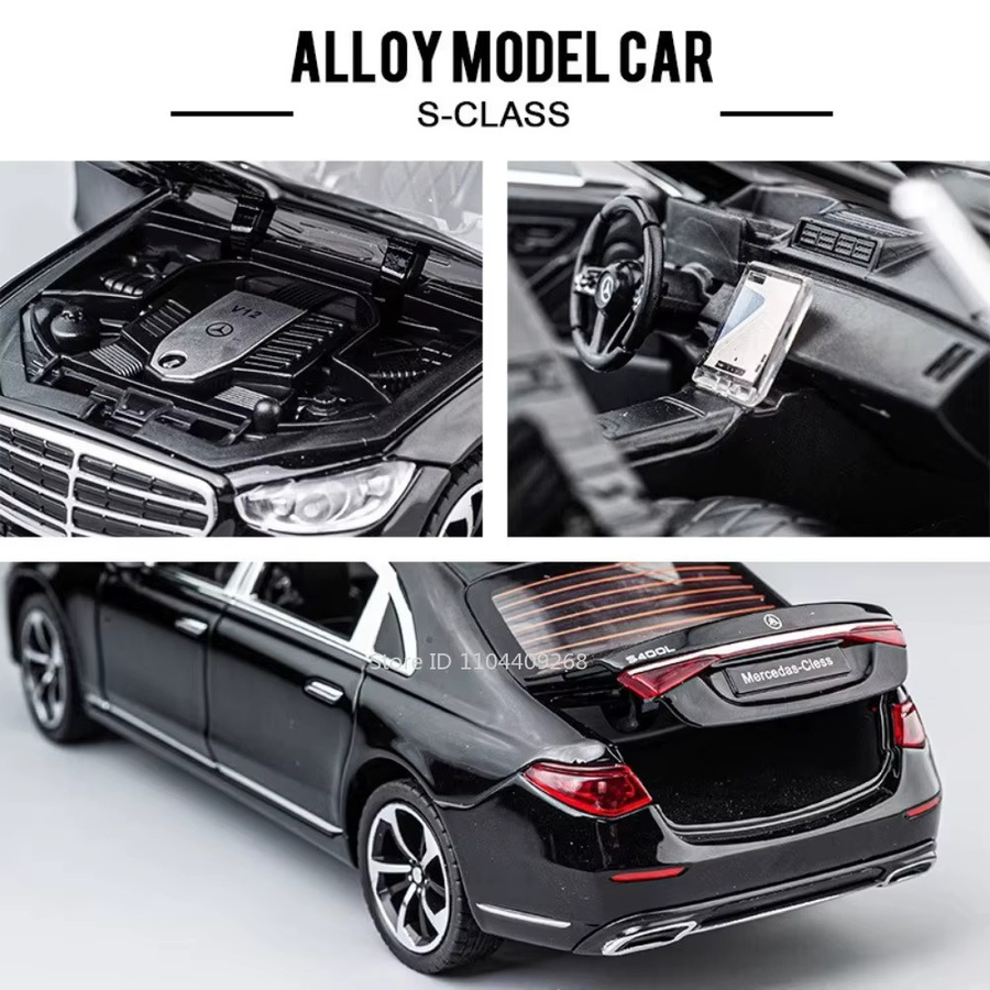 MAKEDA S400L GLE350 Auto, Modellfahrzeug, Maßstab 1:24, Metall, Licht und Sound, ab 6 Jahren - Bild 1