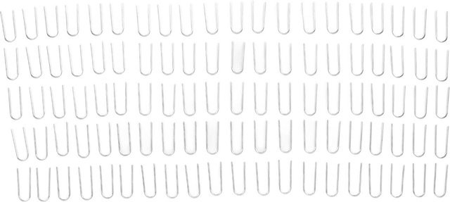 100 Stück Nichrom-Binderinge, Mini U-Aufhängerhaken, weiß - Bild 1