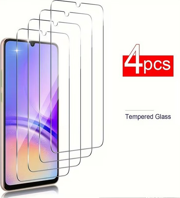 4er-Set Panzerglas Vollabdeckung für Samsung Galaxy A05s A05 A15 A25 A35 A55 A06 A16 A26 A36 A56 in Transparent - Bild 1
