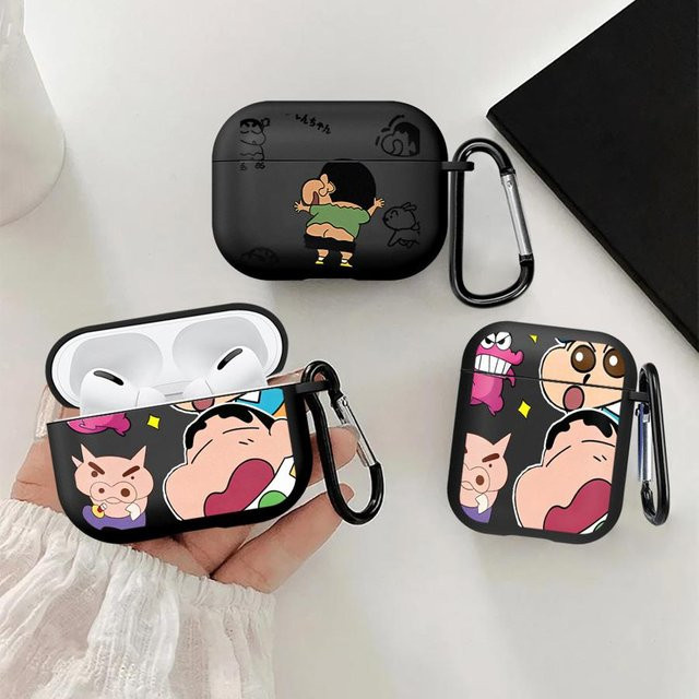 Cartoon Crayons Shinchan Schutzhülle für Apple AirPods Pro 1 2 3 und AirPods 4 Kopfhörer Case - Bild 1