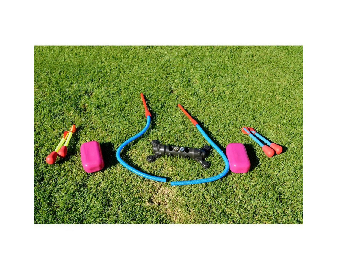 Invento Stomp Rocket Dueling Spielzeug-Flugrakete mit 4 Raketen - Bild 1