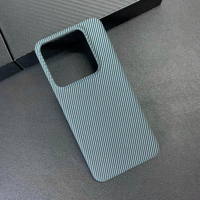 Ultra dünne Xiaomi Handyhülle mit Carbonfaser-Textur in Grau, stoßfestes Hartschalen-Cover für Mi 15 14 13 12 X 12S 11 sowie Redmi K80 K70 K60 K50 Pro - Bild 1
