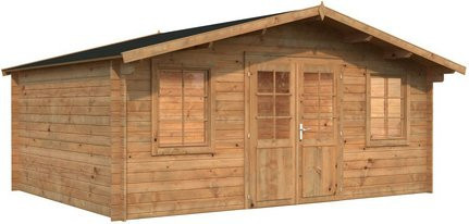PALMAKO Blockbohlenhaus Klara aus Holz in Braun, B/H/T: 518 x 245 x 360 cm - Bild 1