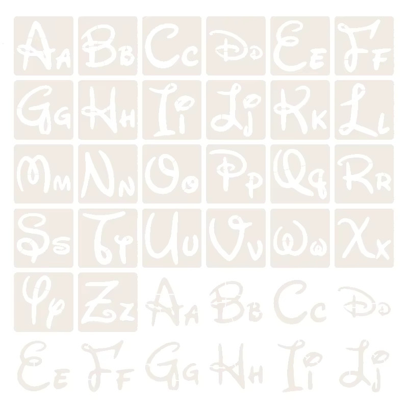 26-teiliges Alphabet-Schablonen-Set aus Kunststoff für DIY-Malerei und Scrapbooking, Buchstabenvorlagen mit einer Größe von 7,5 x 7,5 cm - Bild 3