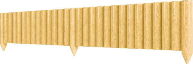 Outsunny Holz-Gartenzaun in Natur/Beige, dekorativer Außen-Gartenzaun für Garten und Terrasse, Höhe: 176 cm, Breite: 38 cm - Bild 1
