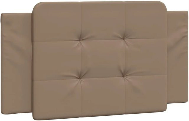 vidaXL Kopfteil-Kissen Zadar in Cappuccino-Braun aus Kunstleder mit quadratischem Blockmuster, Breite: 100 cm, Höhe: 200 cm - Bild 1