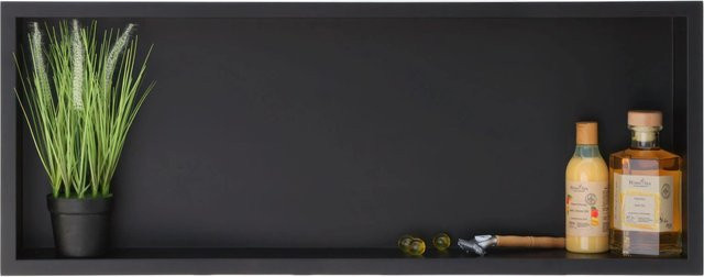 KOLMAN Wandnische aus Edelstahl in Schwarz, B/H/T: 30 x 90 x 7 cm - Bild 1