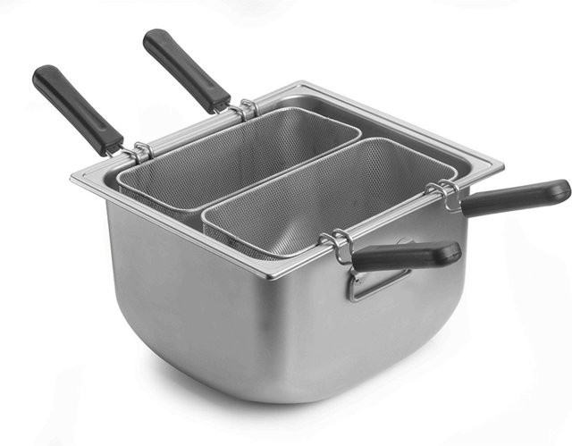 Pintinox Pastatopf SPEEDY PASTA mit 2 Körben, silber, B: 38 cm, T: 70 cm, H: 29 cm - Bild 1