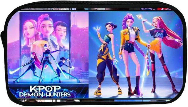 DHunter Mehrschichtiges Schüler Mäppchen mit Cartoon-Design als Große Stifttasche für Mädchen in Multicolour - Bild 1