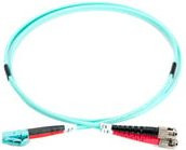 Digitus LWL Patchkabel Duplex LC auf ST Multimode OM3 in Türkis und Blau - Bild 1
