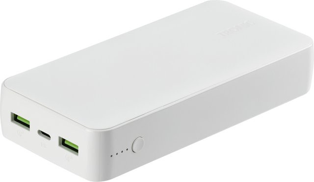 TRONIC Powerbank 20000 mAh mit USB-A und USB-C Anschlüssen in Weiß - Bild 1