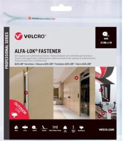 VELCRO Alfa-Lok Fastener Hakenband Schwarz, Breite: 25 mm, Länge: 5 m - Bild 1