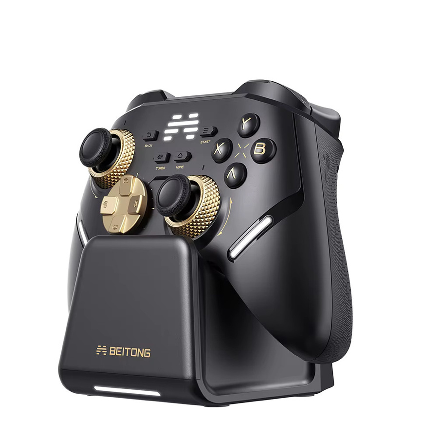 Beitong KP40 Golden Black Elite Kabelloser Controller mit einstellbaren TMR Joysticks für PC, Nintendo Switch, iOS, Android und Steam, Farbe: Gold/Schwarz - Bild 4