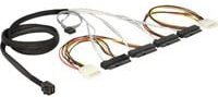 DeLOCK Adapterkabel miniSAS HD SSF8643 auf 4x SFF8482 in Schwarz - Bild 1