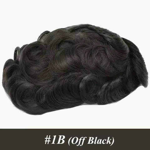 EHairc Toupet Männer, Lace Front & Mono Top, 100 % Echthaar, Herren - Bild 5