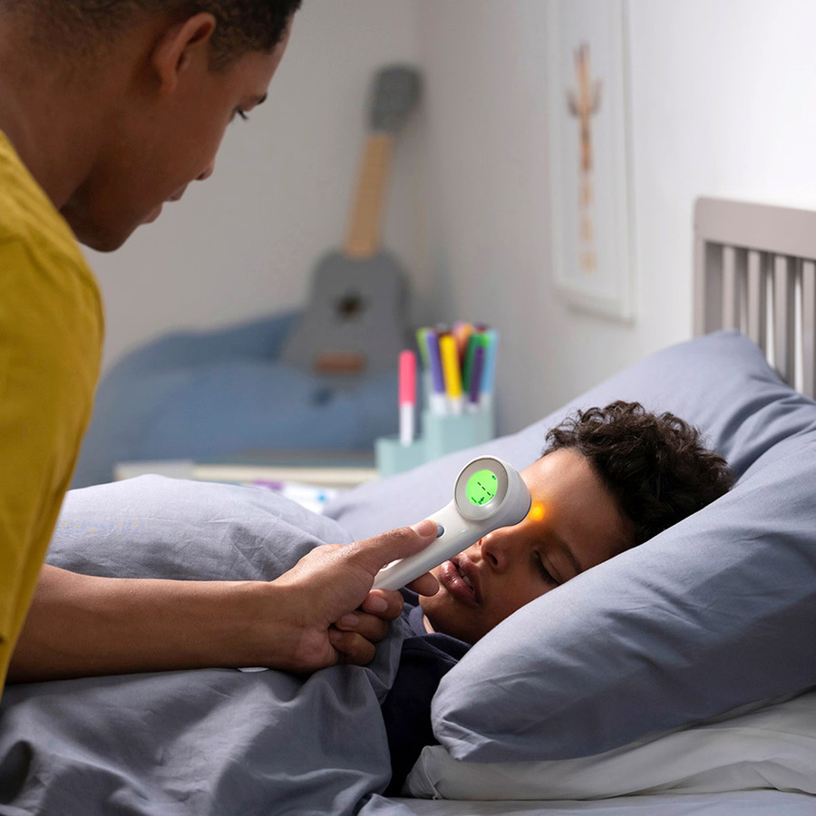 Braun No touch + touch Stirnthermometer mit Age Precision BNT 400 in Weiß - Bild 4