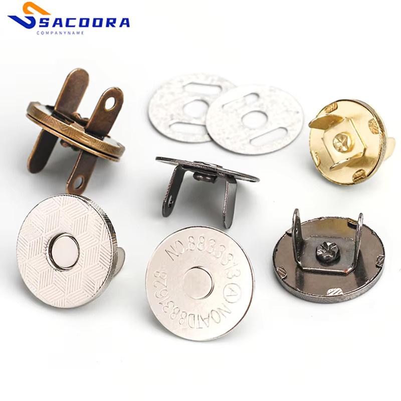 SACOORA Magnetische Druckknopfverschlüsse in Silber, 10 Stück pro Packung - Bild 2
