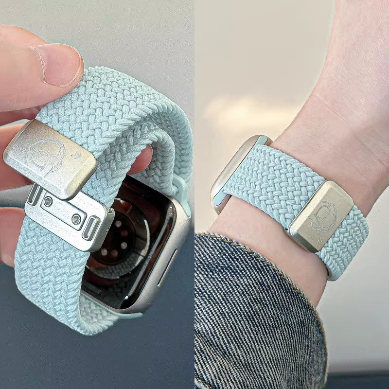 Music Dog Uhrenarmband Nylon-Geflecht, Weiß, Unisex - Bild 2