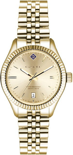 Gant Damenuhr Sussex, Quarz, Edelstahl, Gold, 34 mm, 5 ATM - Bild 1