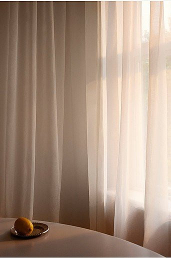Jotex KIRA Vorhang maßgeschneidert, transparent weiß, minimalistisches Design aus Polyester - Bild 1