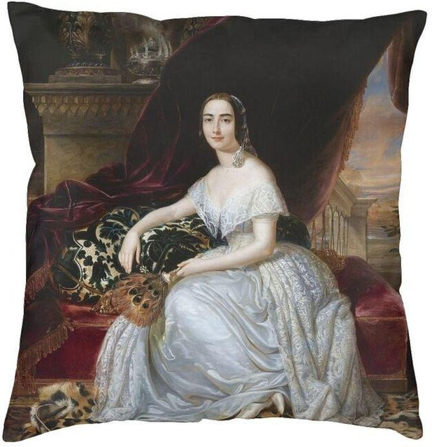 Helenal Zierkissenbezug Kaiserin Sisi Elisabeth von Österreich Motiv Vintage quadratisch, B/T/H: 40 x 40 x 40 cm, Multicolour - Bild 1