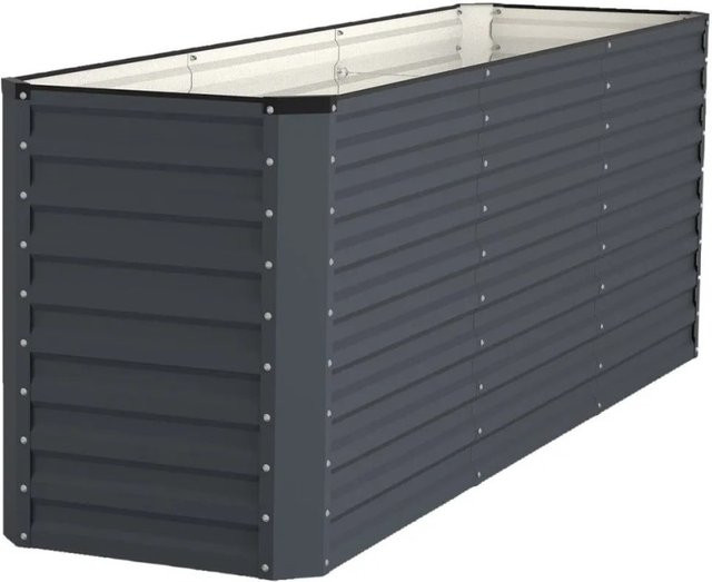 RIVARO Select Hochbeet aus Stahl in Graphitgrau und Silber, B/T/H: 260 x 70 x 90 cm - Bild 1