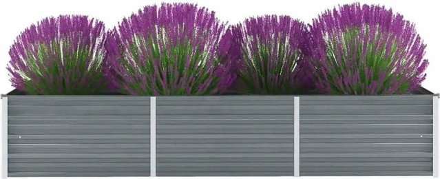 Furnicato Garten-Hochbeet aus verzinktem Stahl in Grau, B/T/H: 240 x 80 x 45 cm - Bild 1