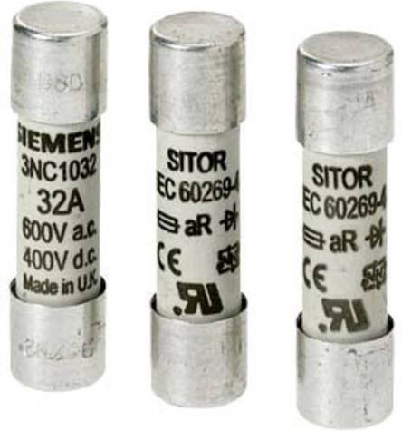 Siemens 3NC22630MK Zylindersicherungseinsatz 63A 690V Silber 10 Stück - Bild 1