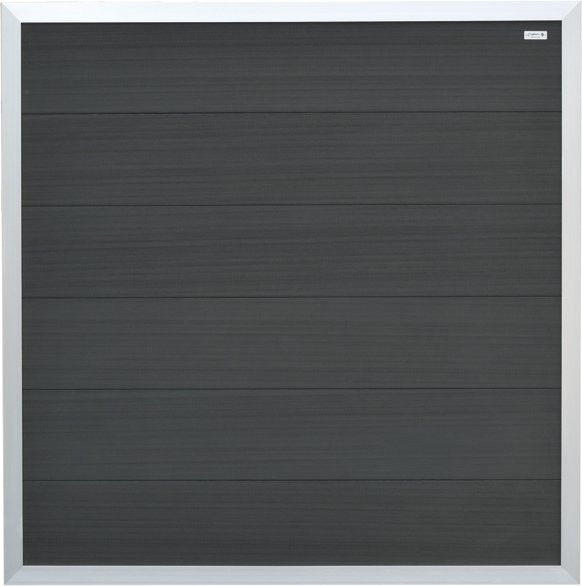 Sichtschutzzaun aus WPC in der Farbe Grau, Maße H x B: 180 x 180 cm - Bild 1