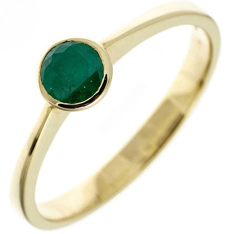 Colfem Ring 333 Gelbgold, Smaragd, Damen, Größe 60 - Bild 1