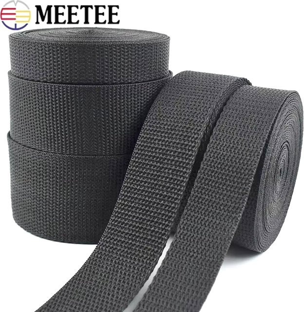 Meetee Gurtband Schwarz für Taschenriemen, Rucksackband und Nähzubehör - Bild 1