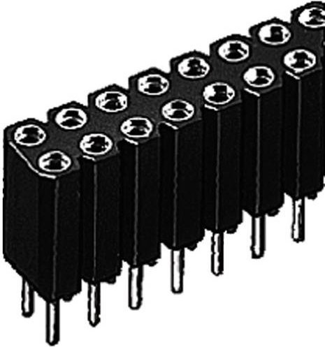 Fischer Elektronik Präzisions-Buchsenleiste in Schwarz mit 2 Reihen und je 36 Polzahl - Bild 1