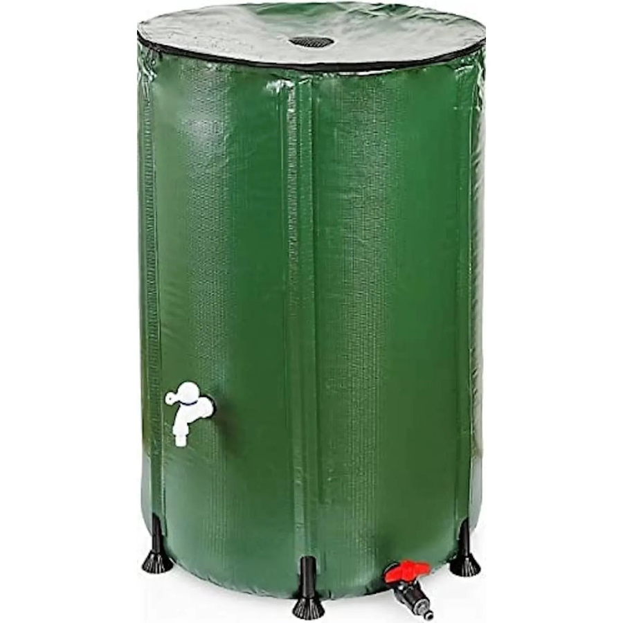 PROREGAL Regentonne Renata faltbar in Grün mit 500 Liter Volumen, Filter und Schlauchschnelladapter aus UV-stabilem PVC - Bild 2
