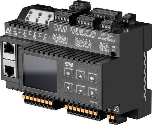 Rittal SV 9393.211 Digitales Einbaumessgerät in Schwarz - Bild 1
