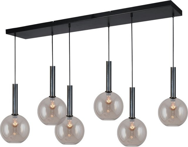 Masterlight Bella 2 Pendelleuchte 6-flammig in Gold mit Glas in Fumé-Optik - Bild 1
