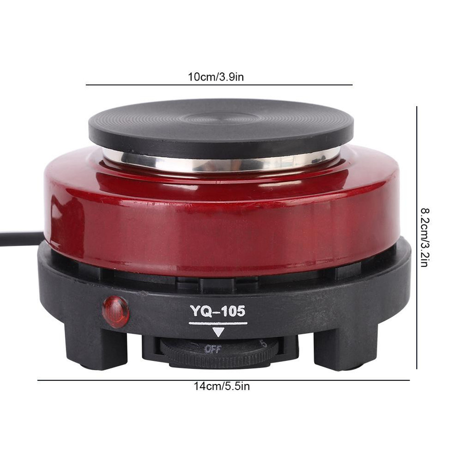 TOMTOP JMS Tragbarer Mini-Elektroherd mit 500W Heizleistung in Rot - Bild 4