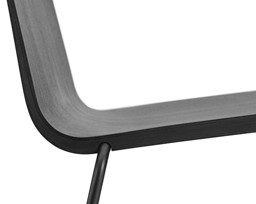 Normann Copenhagen Just Chair minimalistischer Stapelbarer Stuhl aus Eschenholz und Stahl in Schwarz - Bild 3